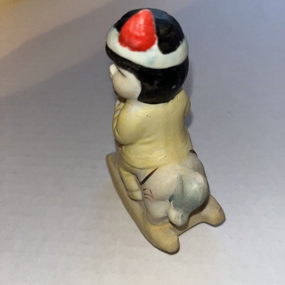 Vintage Indian Bisque figurine with Pony Collectible - Picture 2 of 7